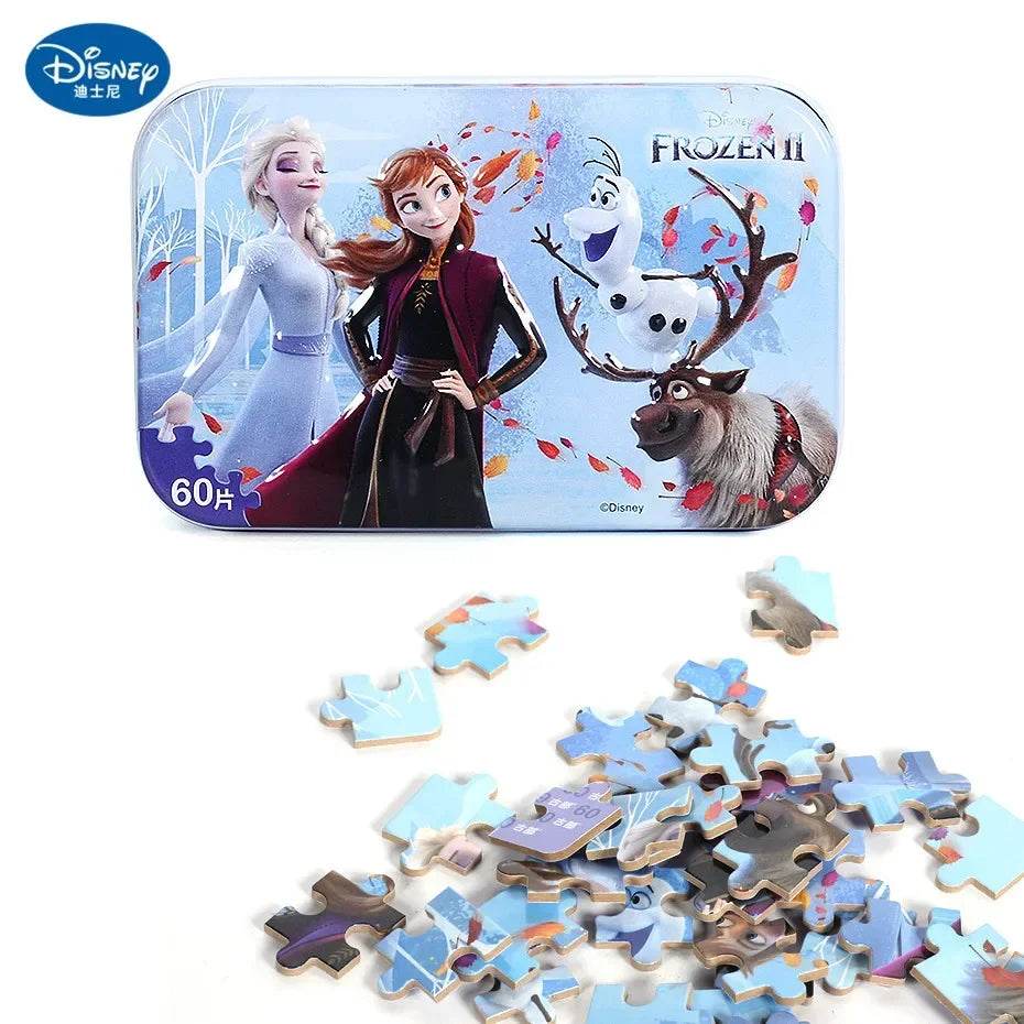 Disney Princess Frozen Spider-Man 60-Piece Wooden Puzzle Toy - ToylandEU
