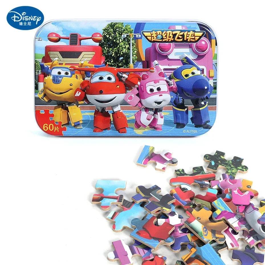 Disney Princess Frozen Spider-Man 60-Piece Wooden Puzzle Toy - ToylandEU