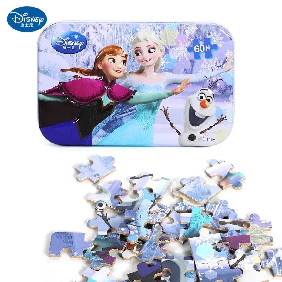 Disney Princess Frozen Spider-Man 60-Piece Wooden Puzzle Toy - ToylandEU