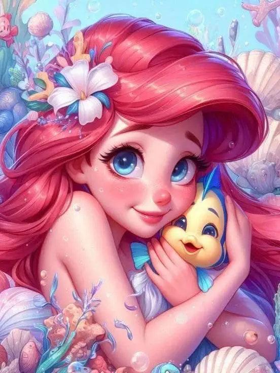  Disney Princess Mermaid Cross Stitch Kit - New Cartoon Embroidery Collection for Home Decor -  ToylandEU™