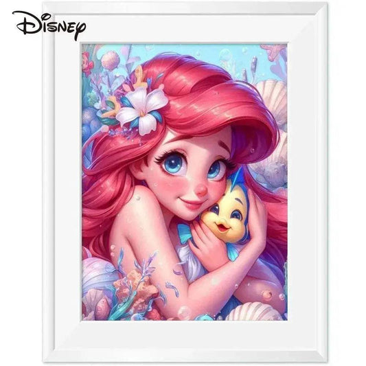  Disney Princess Mermaid Cross Stitch Kit - New Cartoon Embroidery Collection for Home Decor -  ToylandEU™