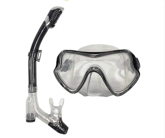 QYQ Diving Mask Professional Snorkel Diving Mask and Snorkels Goggles Glasses Diving Swimming Easy Breath Tube Set Snorkel Mask - ToylandEU