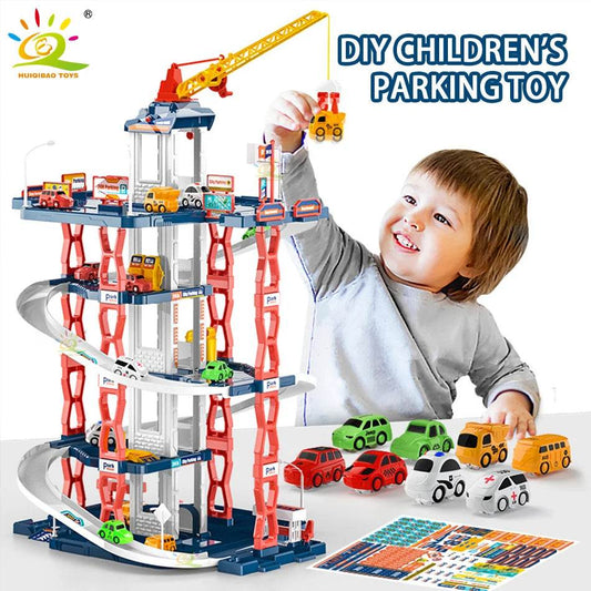 Diy Car Parking Kit Multi Layer Rail Track For Kids - ToylandEU