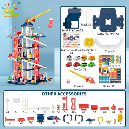 Diy Car Parking Kit Multi Layer Rail Track For Kids - ToylandEU