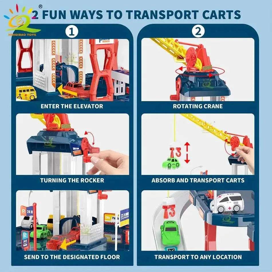Diy Car Parking Kit Multi Layer Rail Track For Kids - ToylandEU