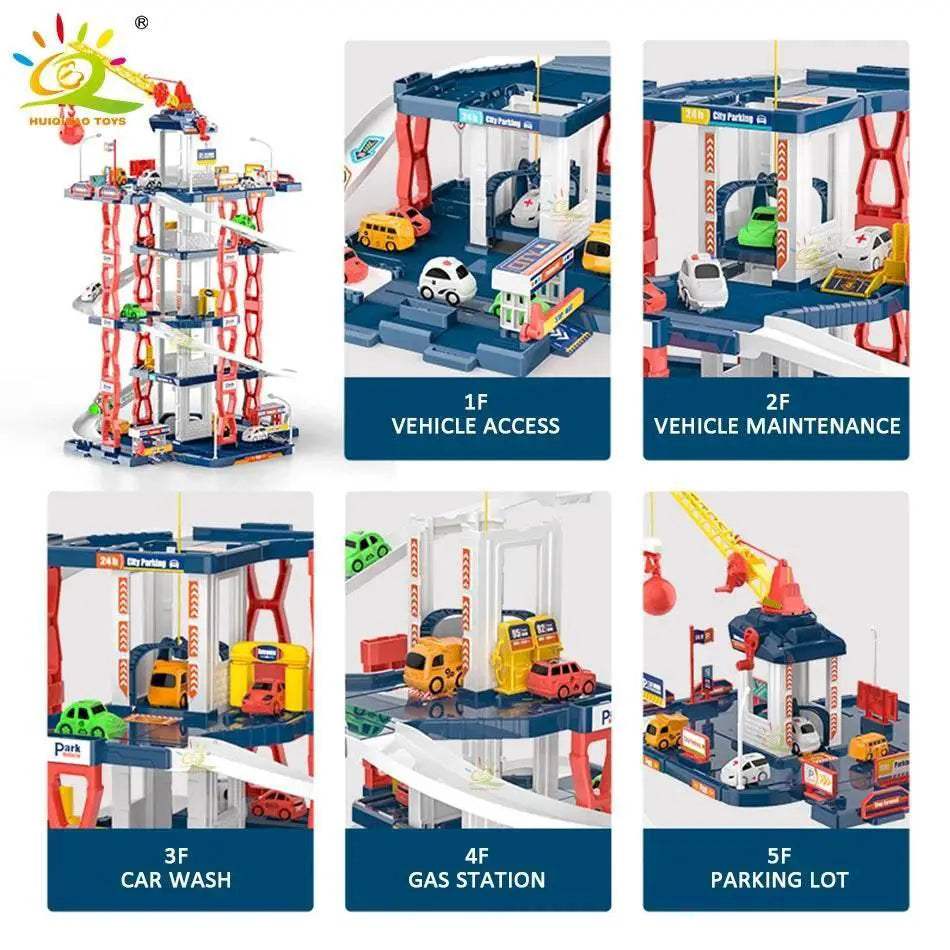 Diy Car Parking Kit Multi Layer Rail Track For Kids - ToylandEU