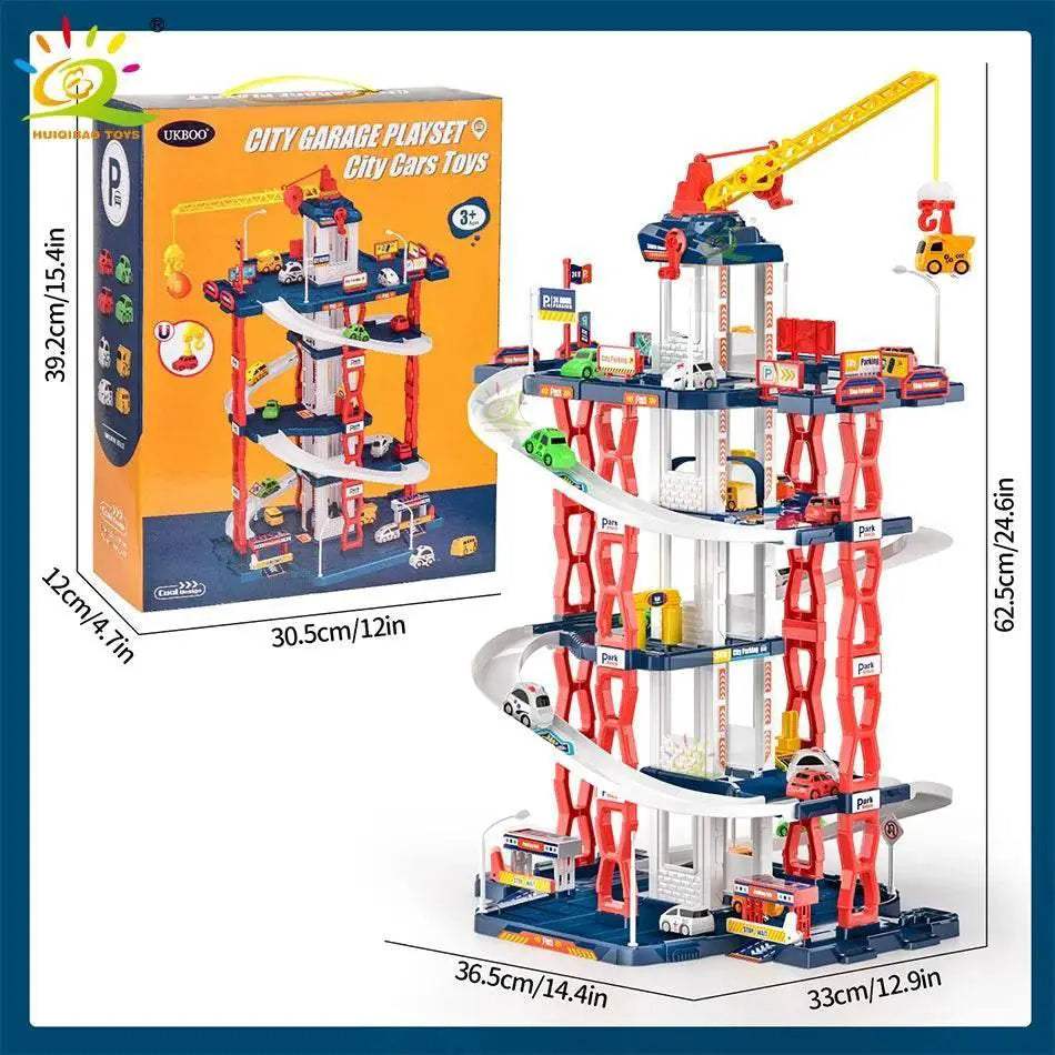 Diy Car Parking Kit Multi Layer Rail Track For Kids - ToylandEU