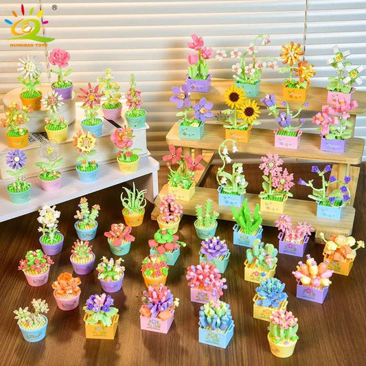  DIY Flower Bouquet Building Blocks for Desktop Decor -  ToylandEU™