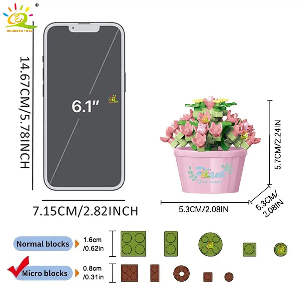  DIY Flower Bouquet Building Blocks for Desktop Decor -  ToylandEU™