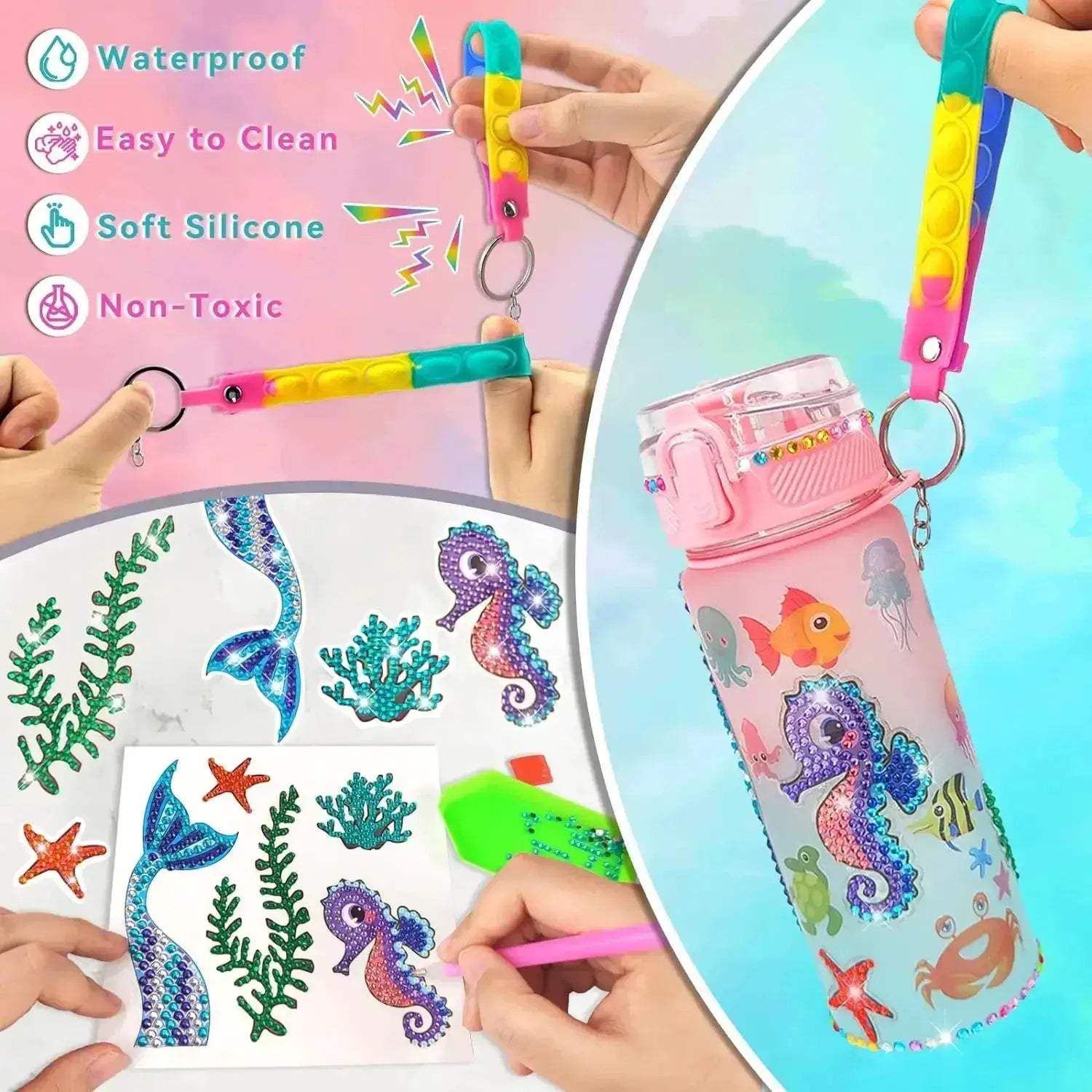 Diy Mermaid Water Bottle Decorating Kit For Girls Creative - ToylandEU