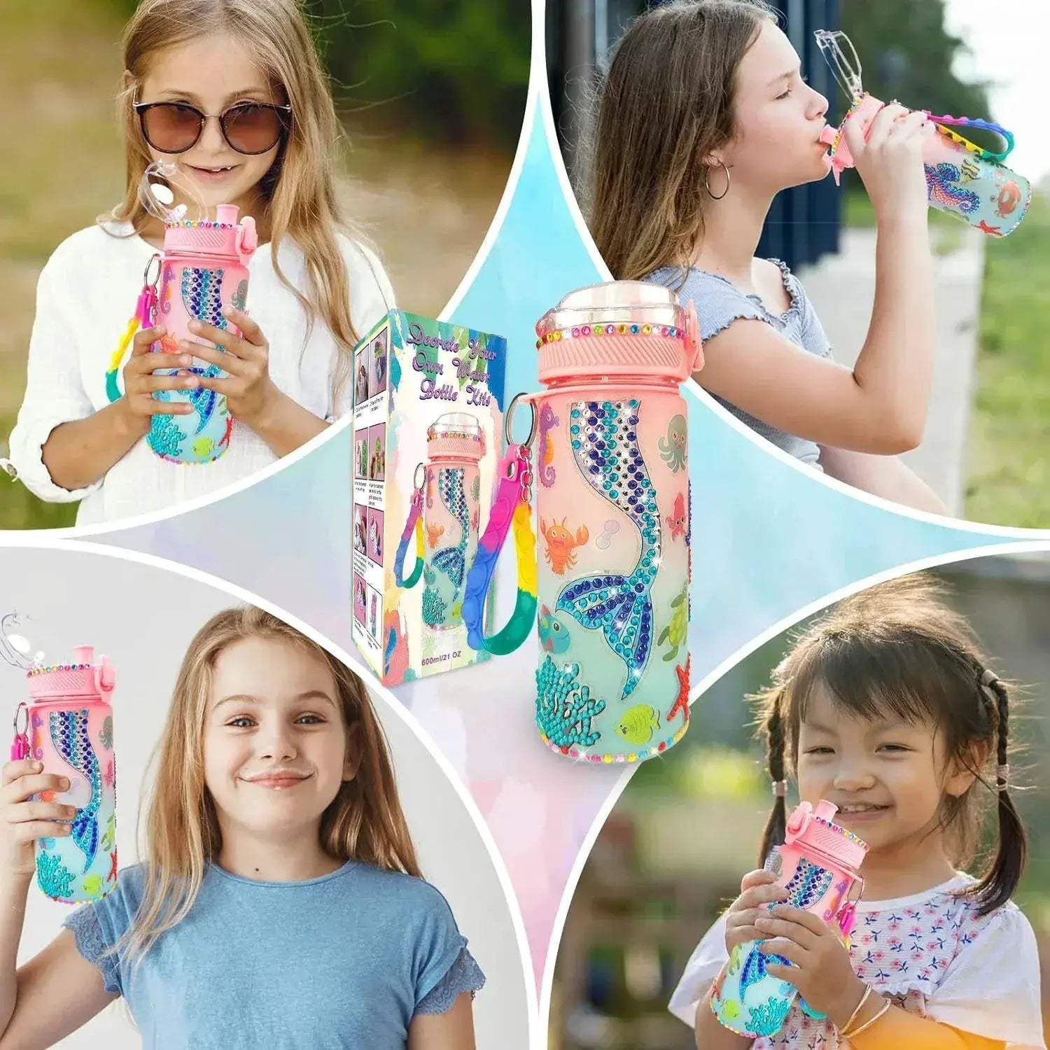Diy Mermaid Water Bottle Decorating Kit For Girls Creative - ToylandEU