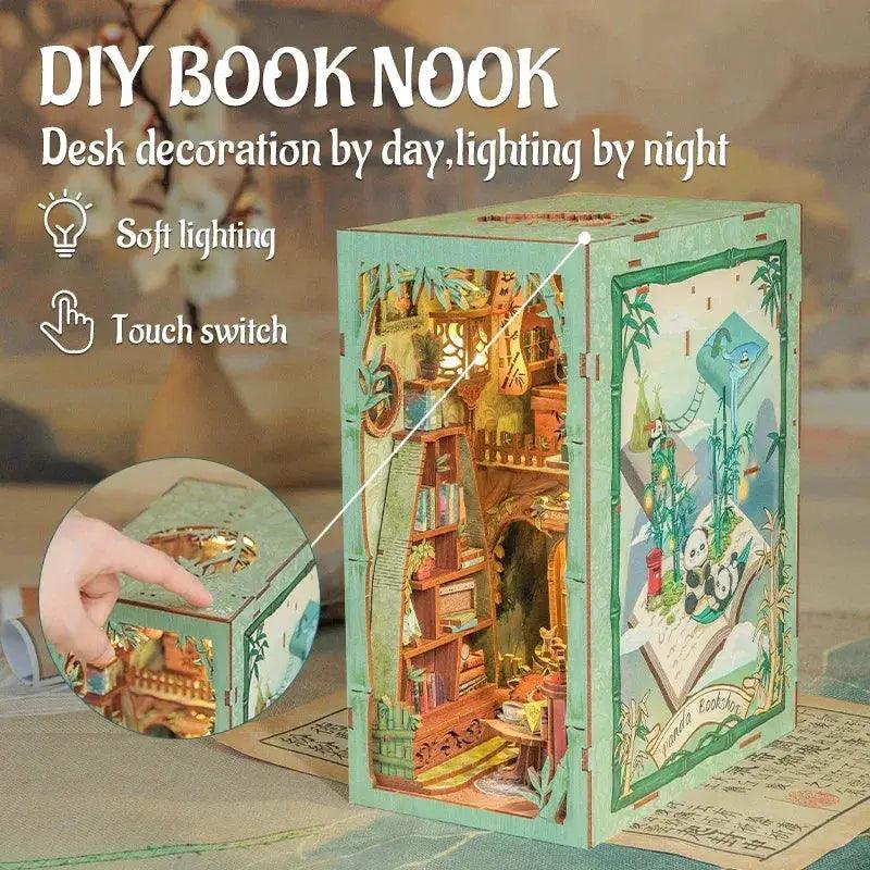  Diy Panda Themed Book Nook Kit Glow Dust Cover Included -  ToylandEU™