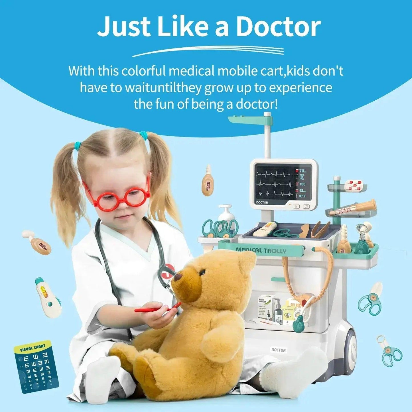  Kids Doctor Toy Set With Injection And Stethoscope -  ToylandEU™