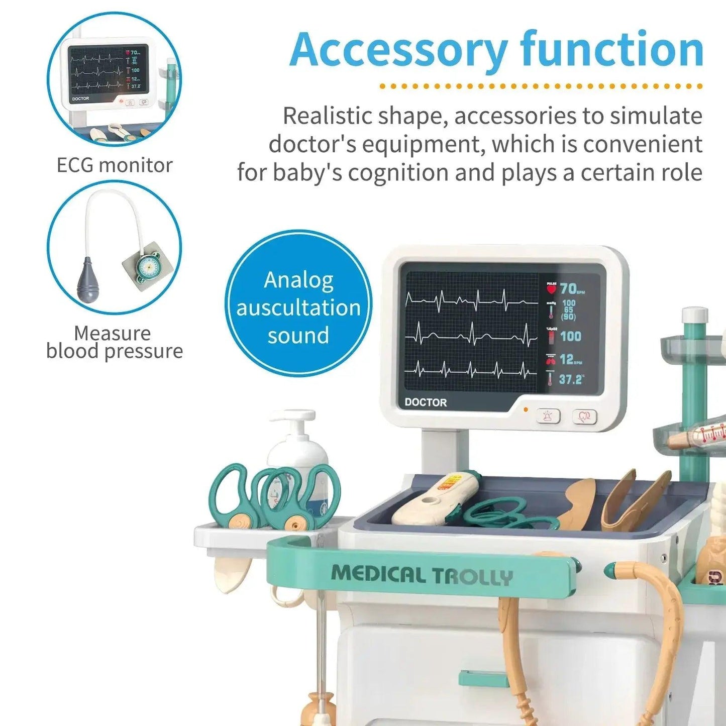  Kids Doctor Toy Set With Injection And Stethoscope -  ToylandEU™