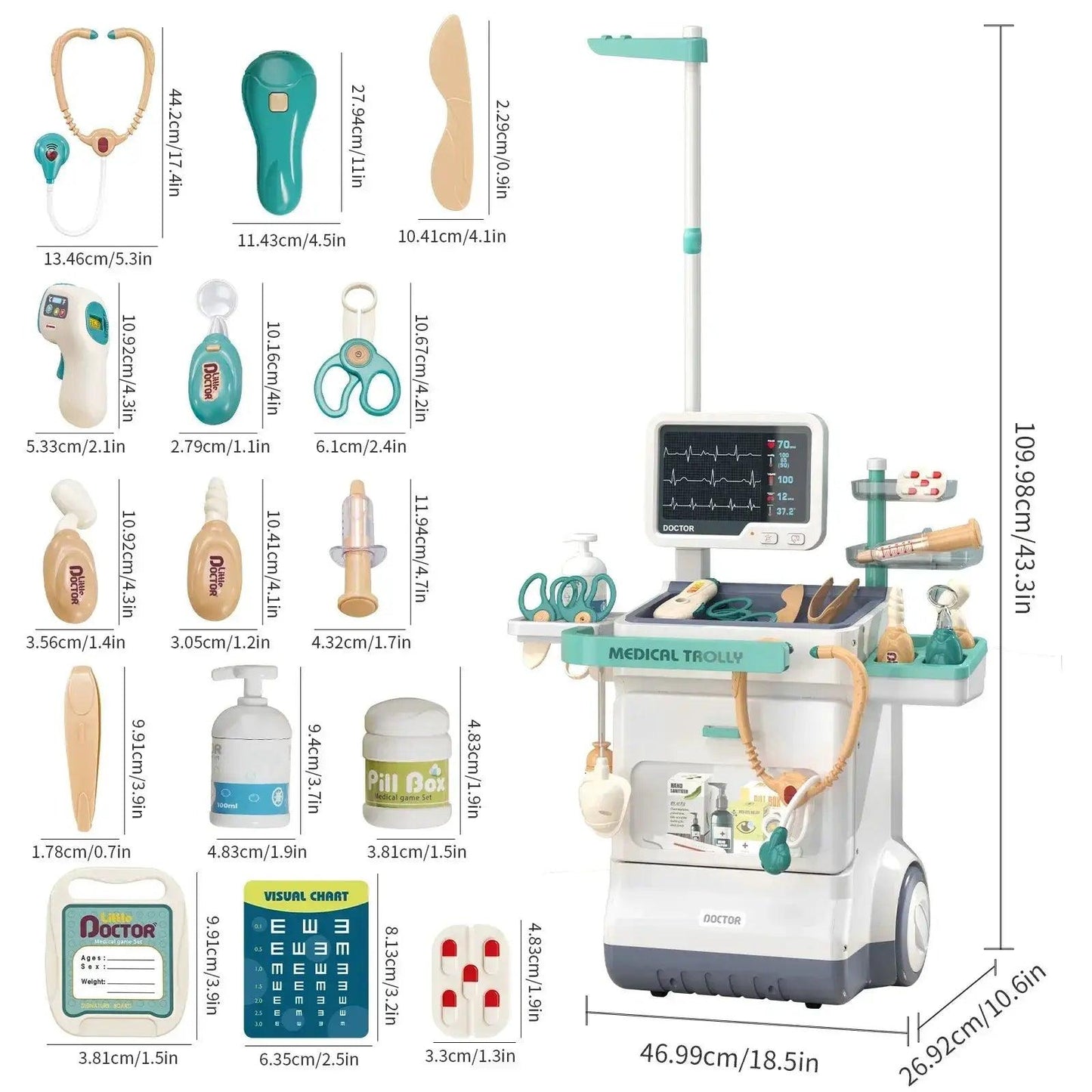  Kids Doctor Toy Set With Injection And Stethoscope -  ToylandEU™