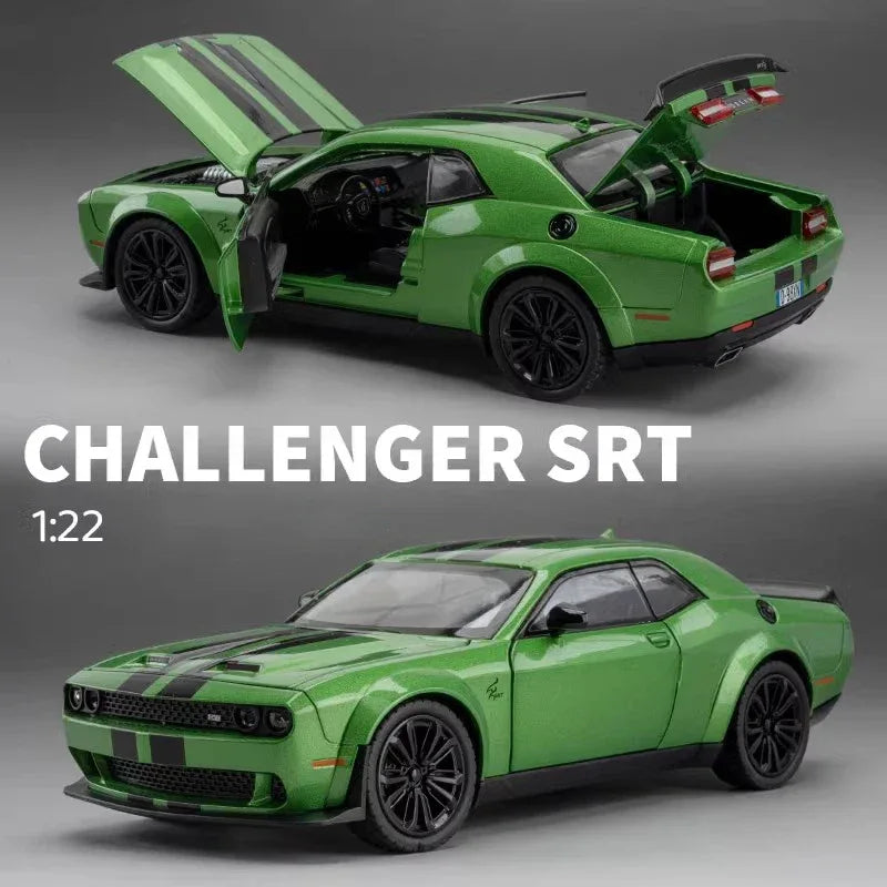Dodge Challenger Diecast 1 to 22 Scale with Sound Light for Collectors - ToylandEU