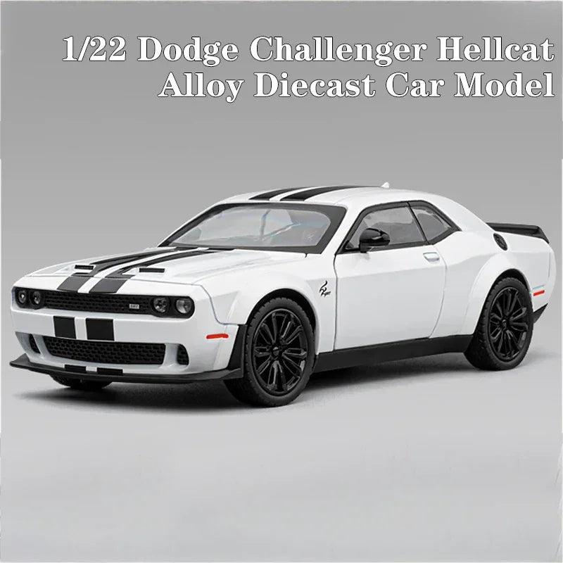 Dodge Challenger Diecast 1 to 22 Scale with Sound Light for Collectors - ToylandEU
