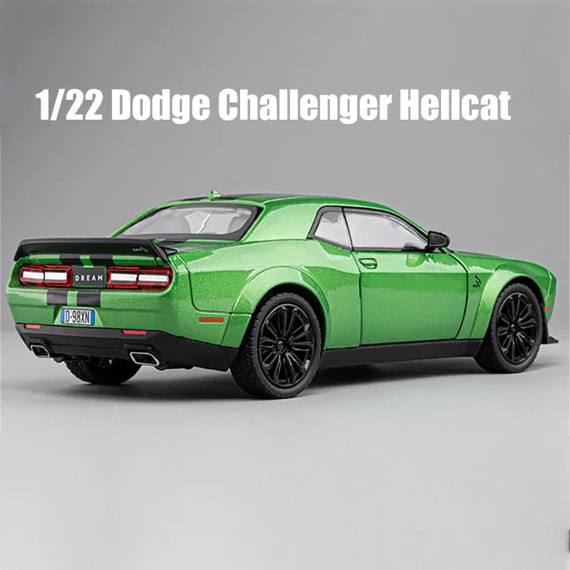 Dodge Challenger Diecast 1 to 22 Scale with Sound Light for Collectors - ToylandEU