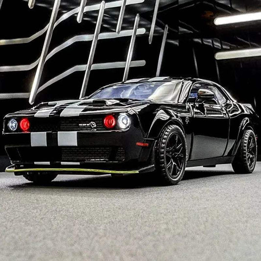 Dodge Challenger SRT Hellcat Diecast Car With Sound Light - ToylandEU