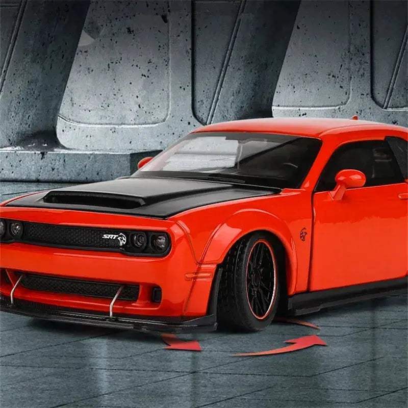 Dodge Challenger SRT Hellcat Diecast Car With Sound Light - ToylandEU