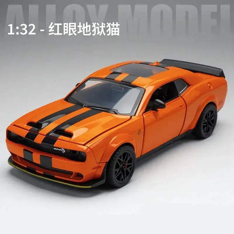 Dodge Challenger SRT Hellcat Diecast Car With Sound Light - ToylandEU