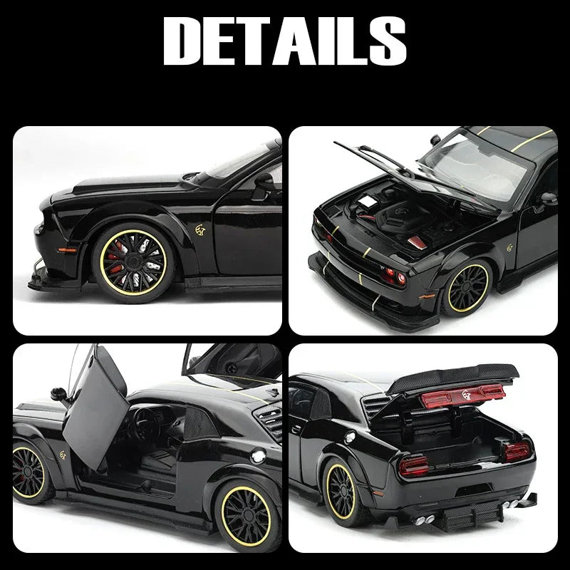 Dodge Challenger SRT Hellcat Redeye 1:32 Diecast Model Car With Sound And Light - ToylandEU