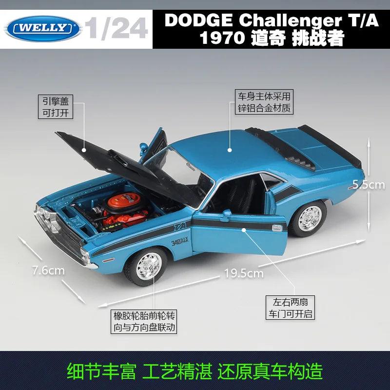  Dodge Challenger TA 1970 Diecast|1:24 Scale|Toylandeu™ 