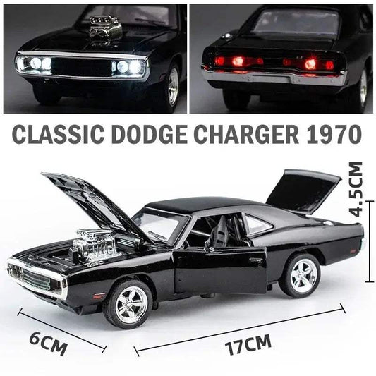 Dodge Charger Diecast Car 1:32 Alloy Pull Back Toy Gift - ToylandEU