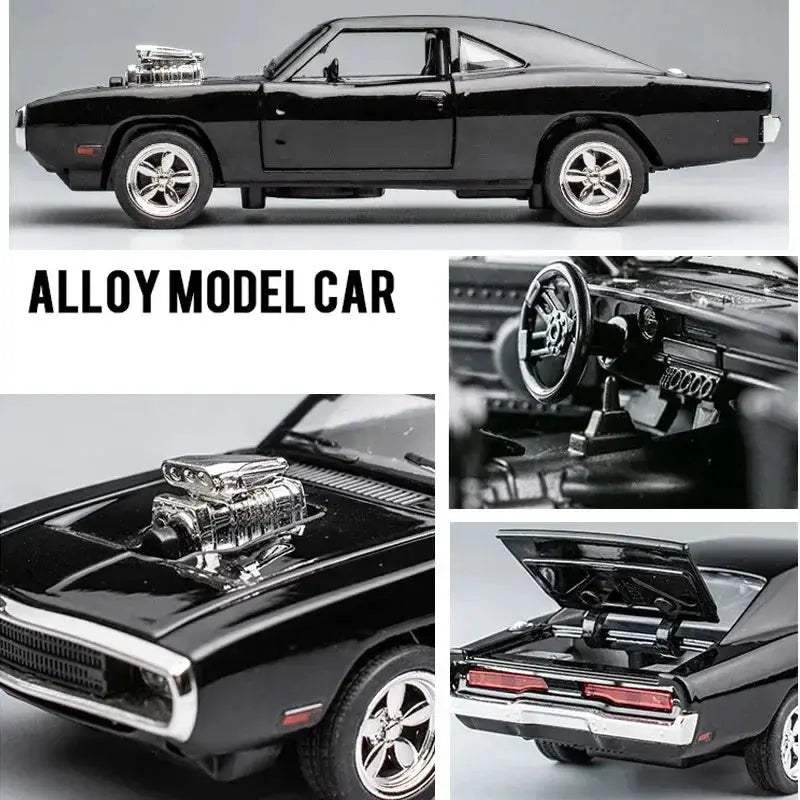 Dodge Charger Diecast Car 1:32 Alloy Pull Back Toy Gift - ToylandEU