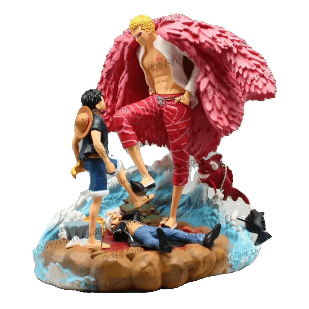 One Piece Battle Figures Doflamingo Luffy And Trafalgar Law - ToylandEU