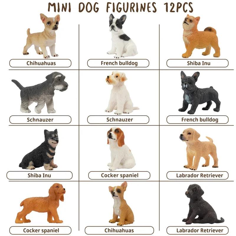  Dog Figures | Realistic PVC Mini Figures | Toylandeu™ 