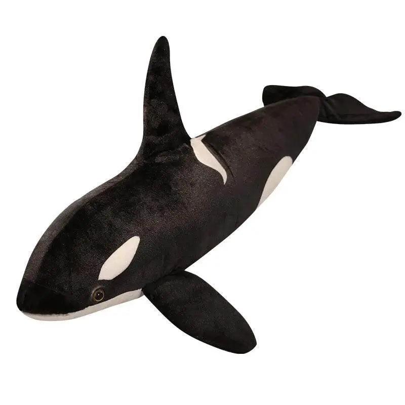  50cm-130cm Lifelike Orcinus Orca Black Whale Plush Toy Big Fish Cloth Doll Shark Stuffed Sea Animal Gift -  ToylandEU™