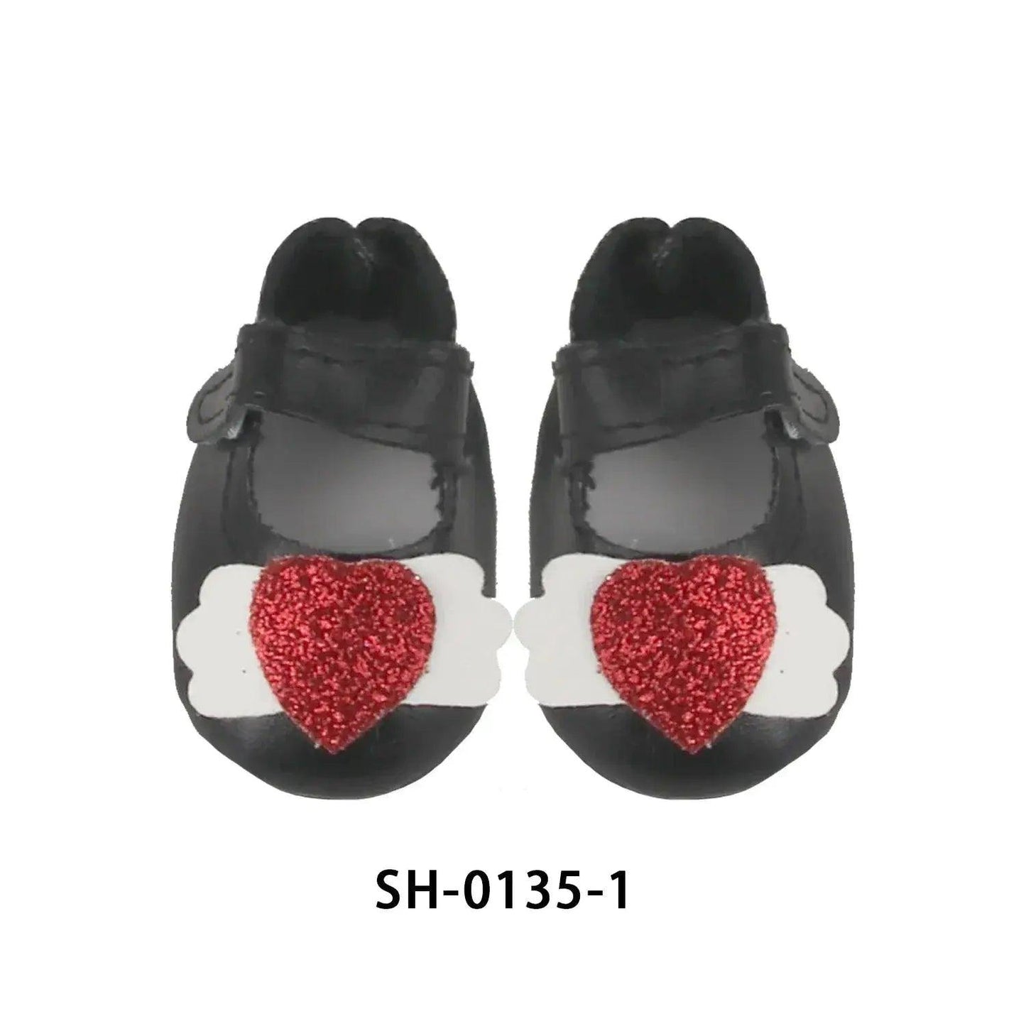  PU Leather Heart Bow Doll Shoes For 14 Inches Dolls -  ToylandEU™