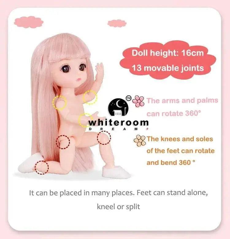  16cm 6 Inch 1/12 Dolls BJD Baby Doll Fashion Clothes Toys -  ToylandEU™