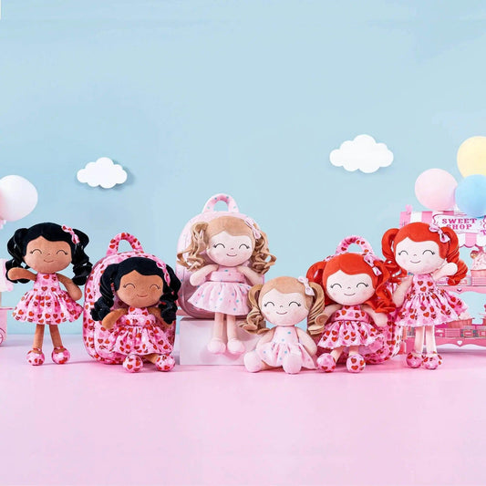  Charming Curly Hair Plush Doll Backpack - Adorable 30cm Toy for Kids -  ToylandEU™