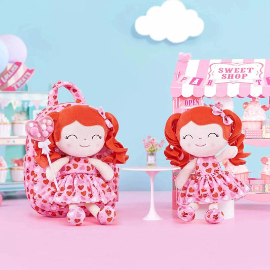  Charming Curly Hair Plush Doll Backpack - Adorable 30cm Toy for Kids -  ToylandEU™