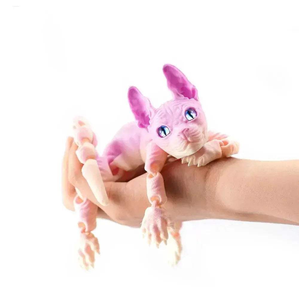  3D Printed Miniature Hairless Cat Model Doll Toy Figurine -  ToylandEU™