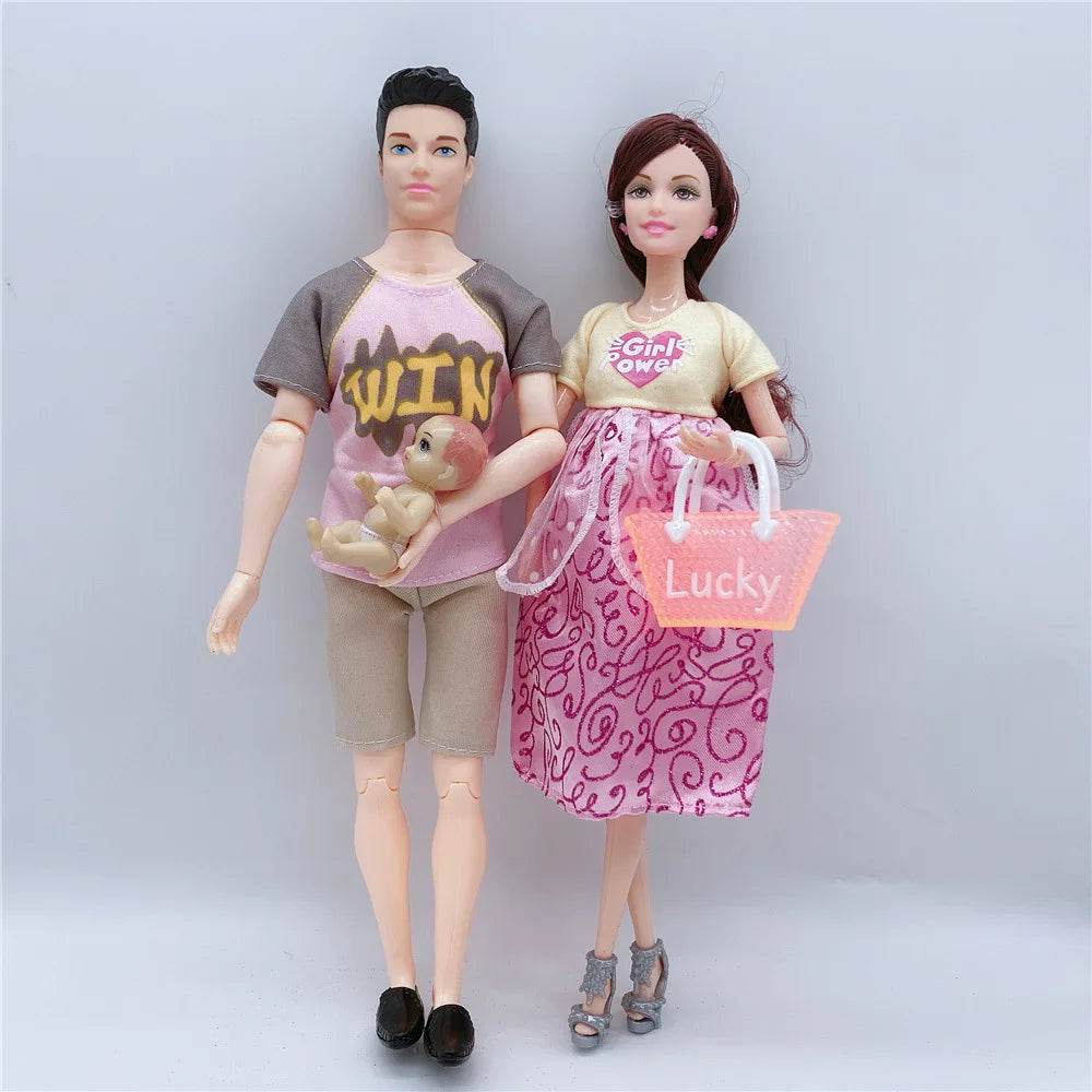 Doll Accessories Baby Dolls Pregnant Mom Father Family Set - ToylandEU