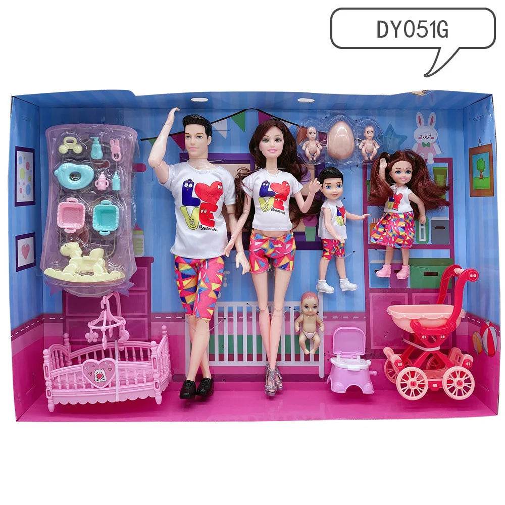 Doll Accessories Baby Dolls Pregnant Mom Father Family Set - ToylandEU