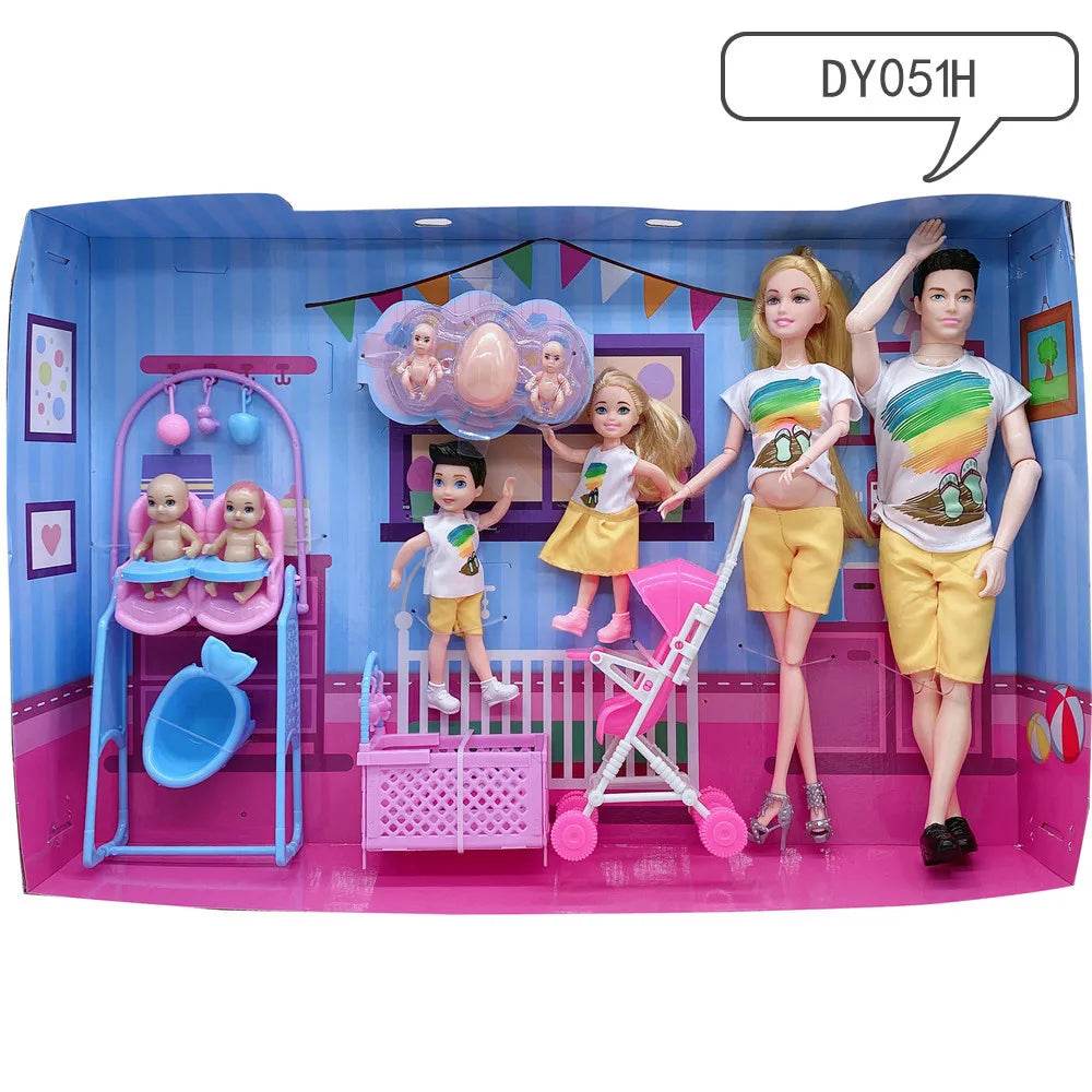 Doll Accessories Baby Dolls Pregnant Mom Father Family Set - ToylandEU