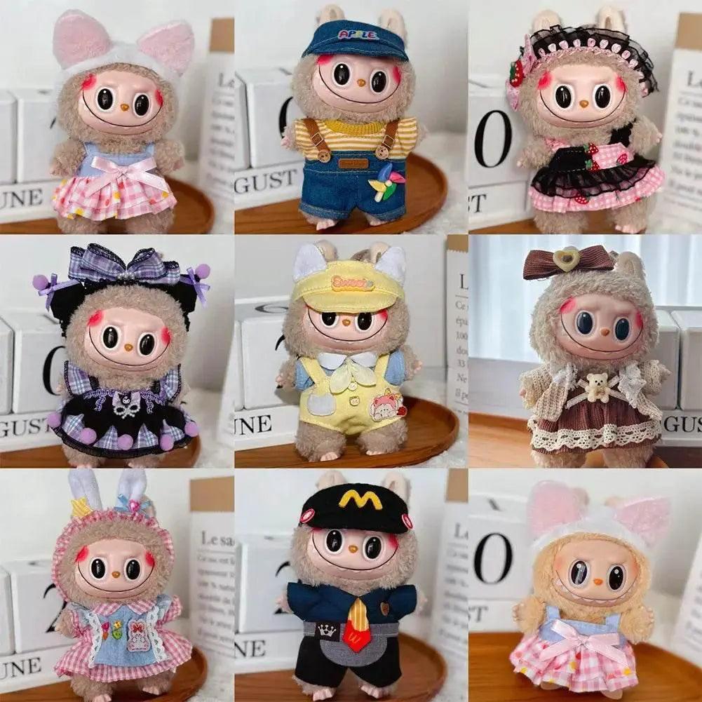  For 15-17cm Labubu Doll Clothes Hoodies Color Match Cute Doll Accessories Little Cloths -  ToylandEU™