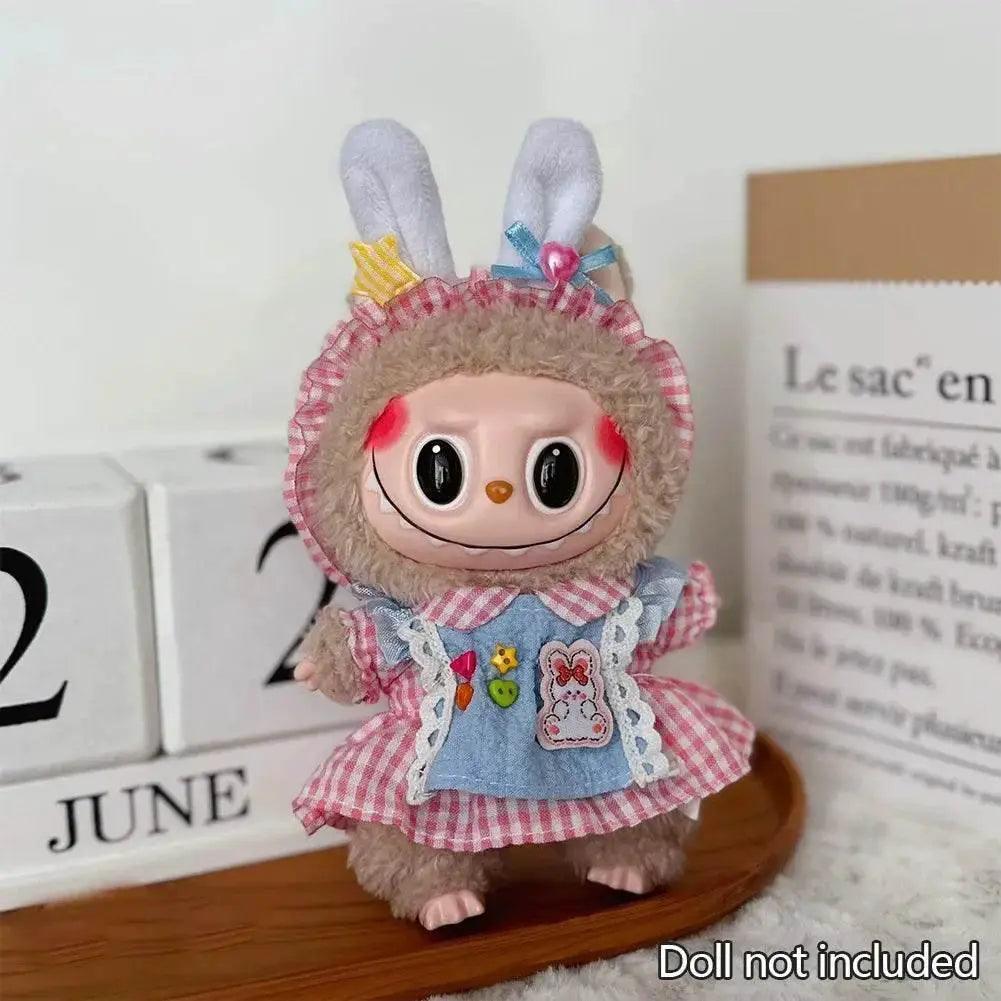  For 15-17cm Labubu Doll Clothes Hoodies Color Match Cute Doll Accessories Little Cloths -  ToylandEU™