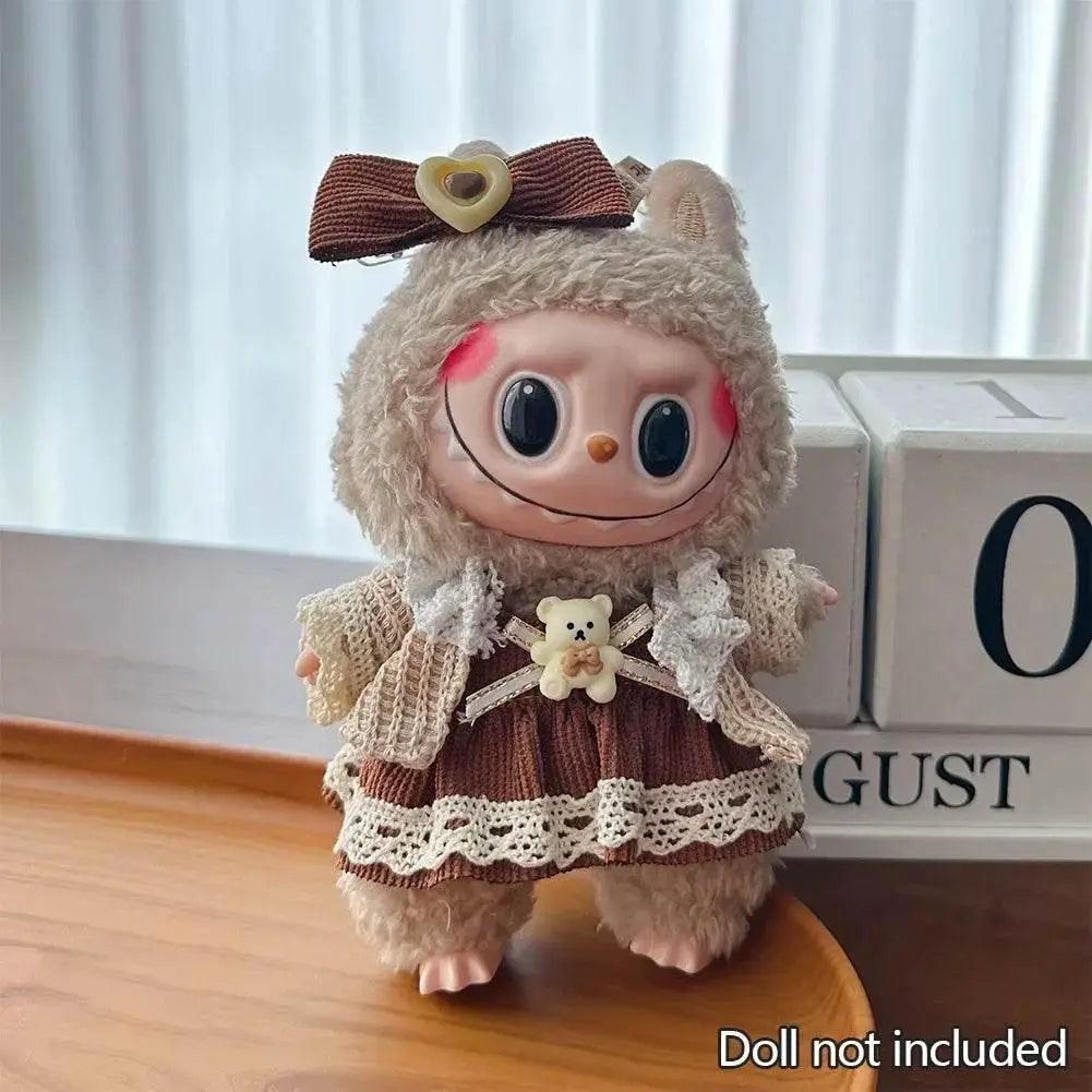  For 15-17cm Labubu Doll Clothes Hoodies Color Match Cute Doll Accessories Little Cloths -  ToylandEU™