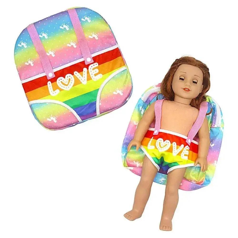  Doll Carrier Backpack for Front and Back Use - Fun Accessories with Storage for American Baby Dolls -  ToylandEU™