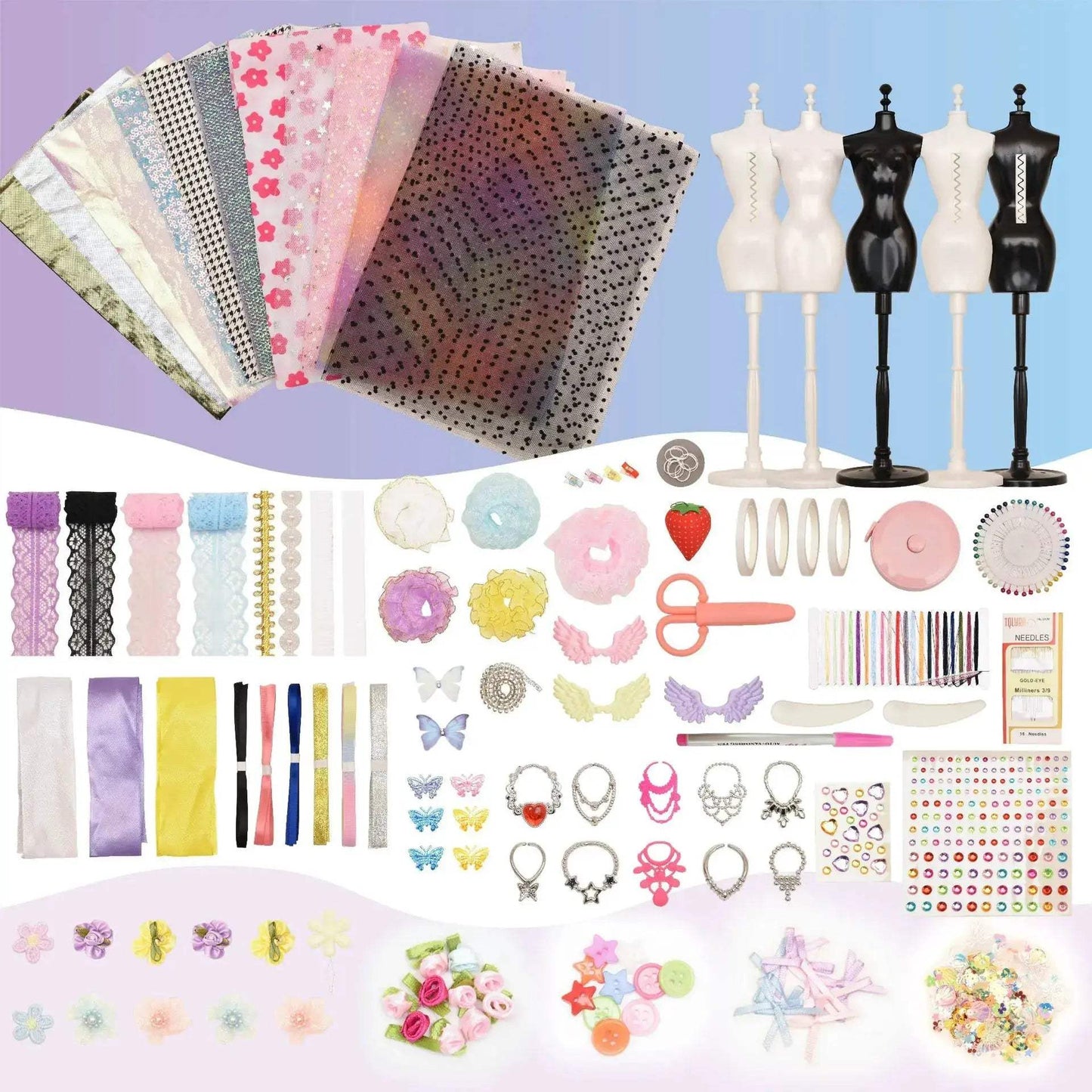 Doll Clothes Craft Kit With 80 Outfits And 600 Pieces - ToylandEU