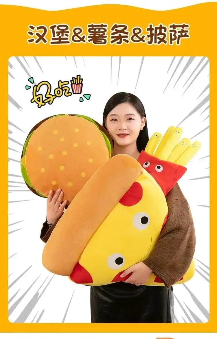  Creative Cartoon French Fries Hamburger Pizza Ornaments Couple Plush Toy Doll for Girls and Boys Birthday Gifts -  ToylandEU™