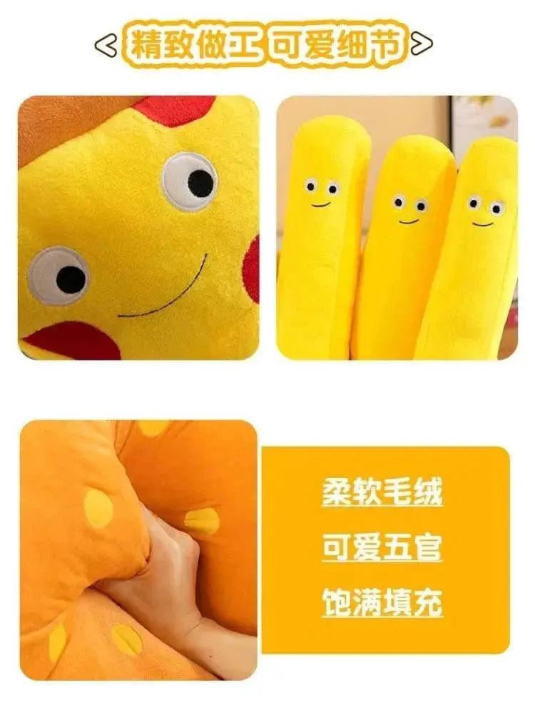  Creative Cartoon French Fries Hamburger Pizza Ornaments Couple Plush Toy Doll for Girls and Boys Birthday Gifts -  ToylandEU™