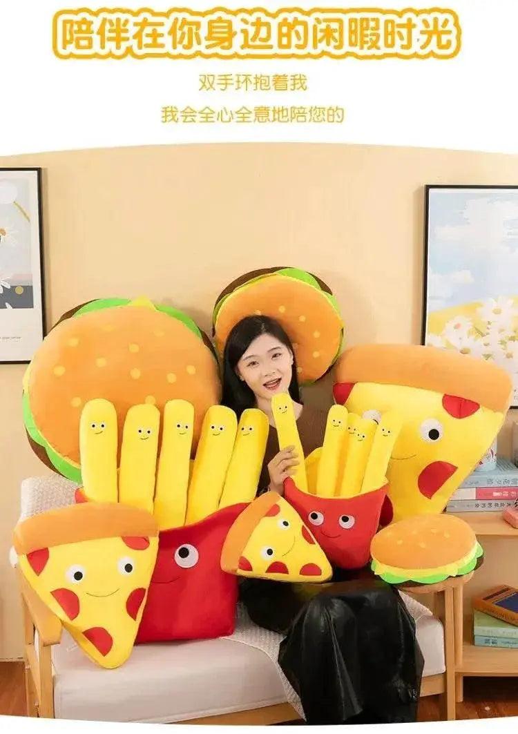  Creative Cartoon French Fries Hamburger Pizza Ornaments Couple Plush Toy Doll for Girls and Boys Birthday Gifts -  ToylandEU™