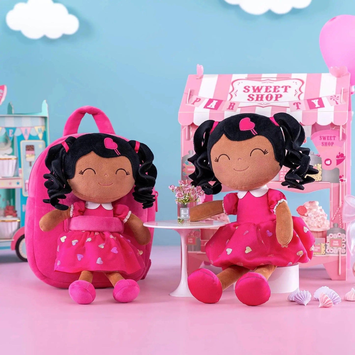  Curls Princess Doll Plush Backpack for Girls - Gloveleya Soft Stuffed Toy Gifts -  ToylandEU™