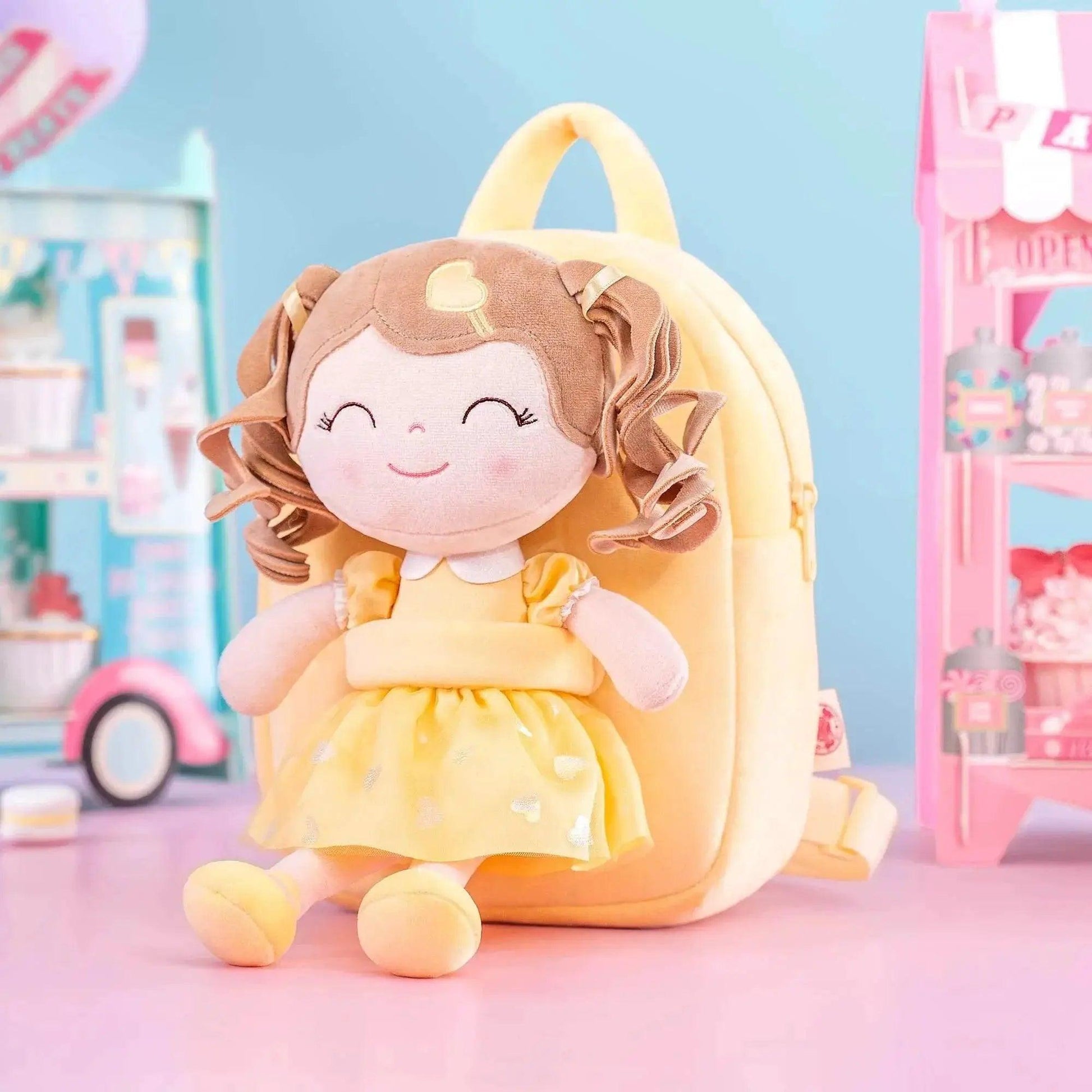  Curls Princess Doll Plush Backpack for Girls - Gloveleya Soft Stuffed Toy Gifts -  ToylandEU™